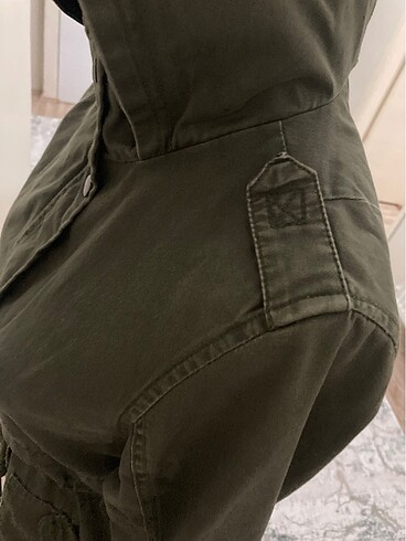 Haki parka trençkot - Görsel 6