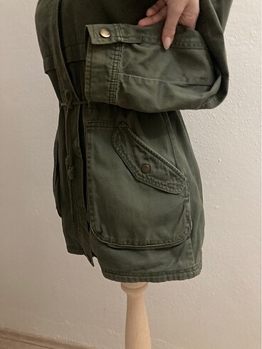 Haki parka trençkot - Görsel 8