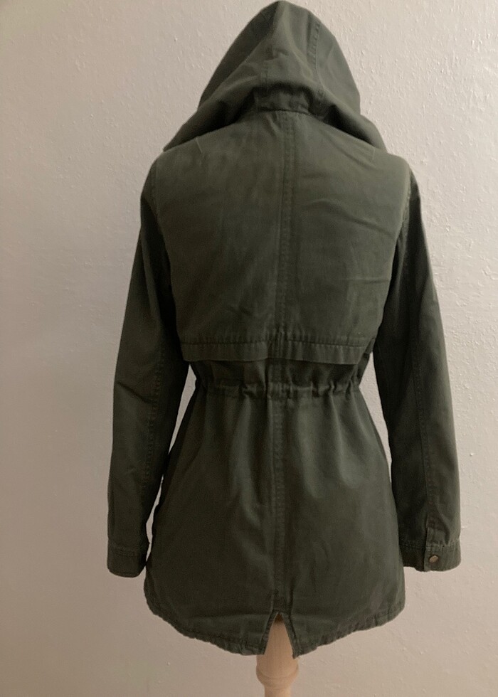 Haki parka trençkot - Görsel 5