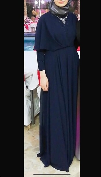Abiye lacivert ağır bi model