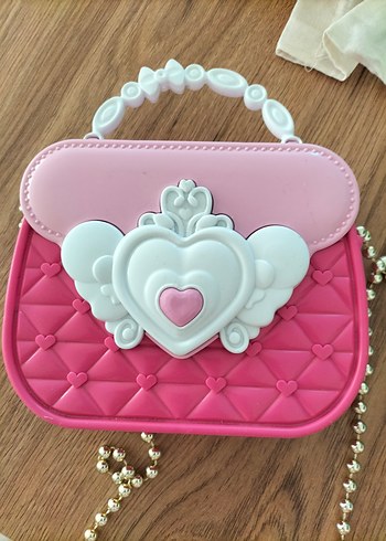 Zincir Detaylı Pembe Kiz Çocuk  Çanta - Görsel 2