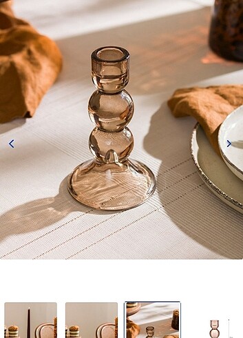 Zara Home Murano cam şamdan 