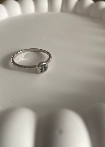 Diğer Minimalist Gri Beyaz Kadın Yüzük