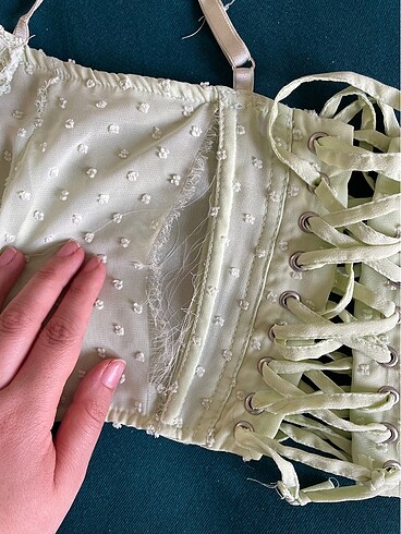 s Beden yeşil Renk Korse crop