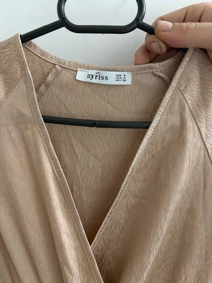 Bej Parizyen Bohem Midi Kadın Elbise - Görsel 3