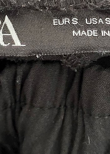 Siyah Kadın Bol Kesim Midi Kumaş Pantolon - Görsel 3