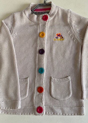 Renkli Düğmeli Nakışlı Kız Hırka - Görsel 3