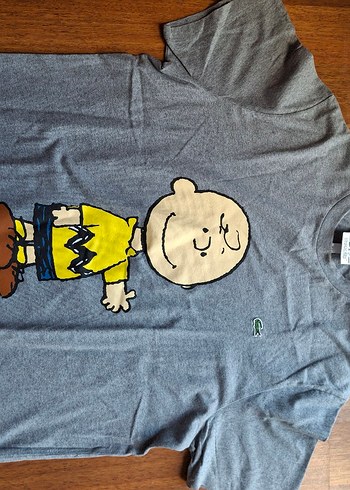 Erkek Gri Lacoste Tişört - Görsel 4