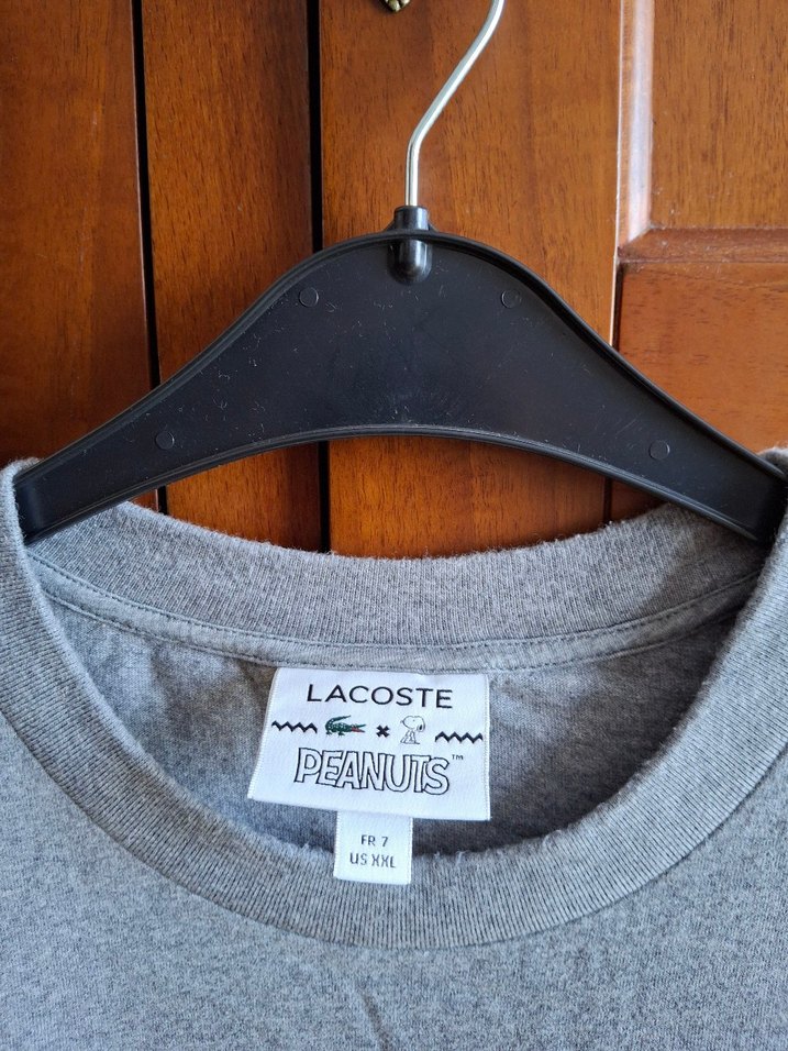 Erkek Gri Lacoste Tişört - Görsel 3