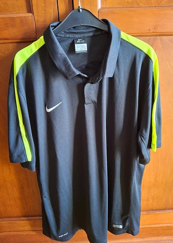 Gri drifit kumas spor Nike Erkek Kısa Kollu Polo Tişört