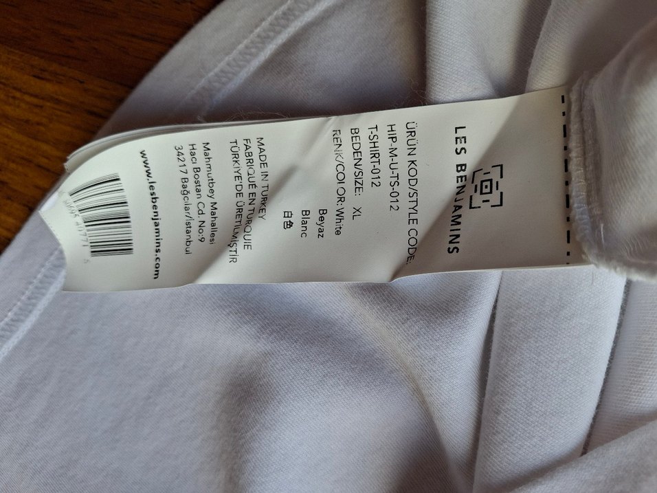 Beyaz Loose Fit Kısa Kollu Erkek Tişört Les Benjamins - Görsel 5