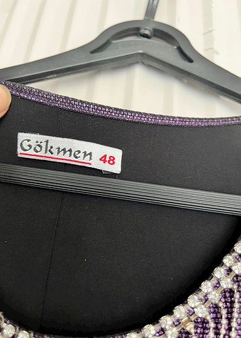 Abiye Büyük beden Uzun Mor Kadın Elbise, V Yakalı, Salaş Kesim