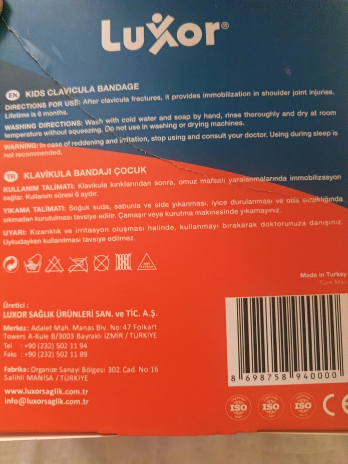 Çocuk Klavikula Bandajı Siyah - Görsel 2