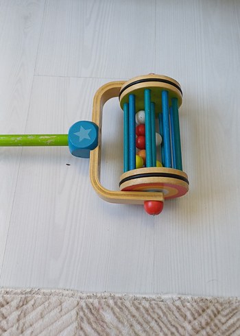 Renkli Ahşap İtme Oyuncağı - Görsel 4