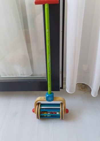 Renkli Ahşap İtme Oyuncağı - Görsel 3