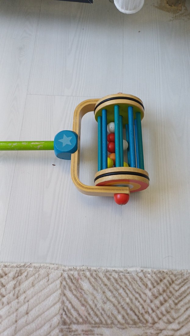 Renkli Ahşap İtme Oyuncağı - Görsel 4