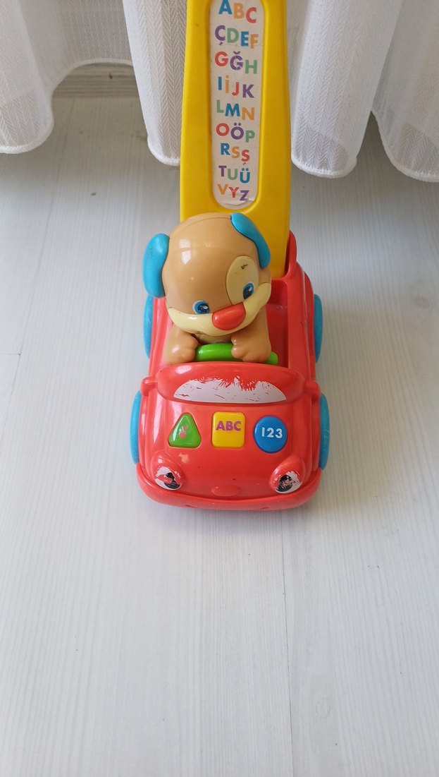 Renkli Sarı Çocuk Oyuncak Arabası - Görsel 4