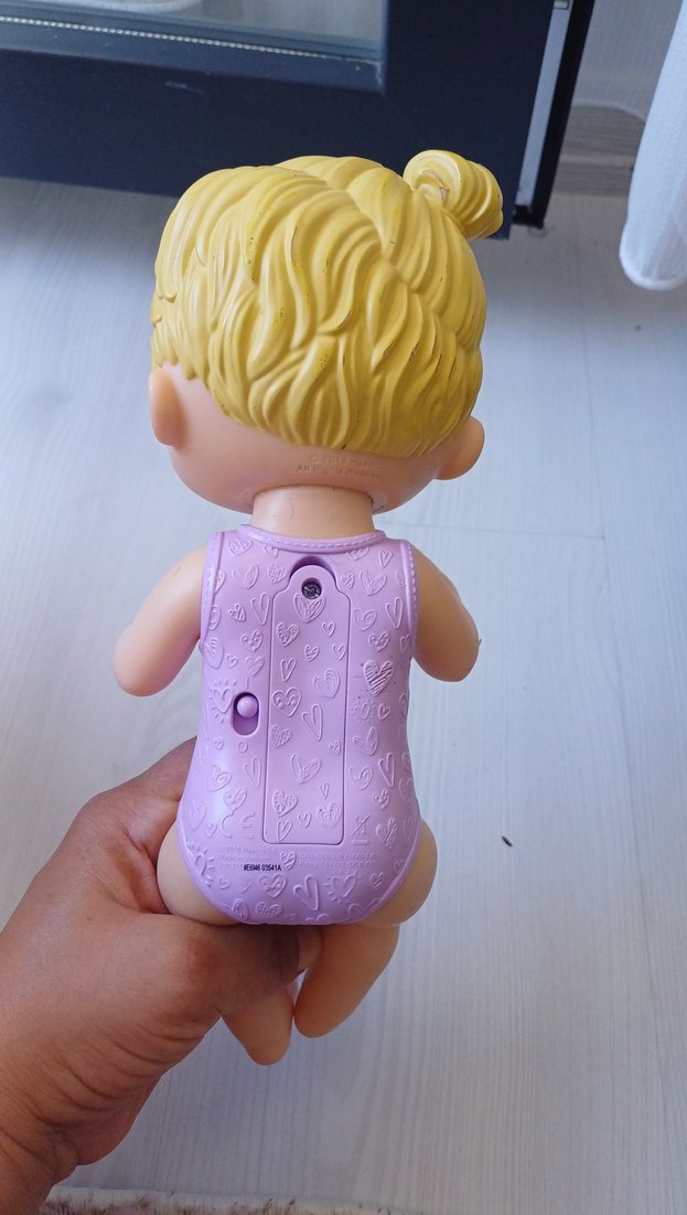 Sarı Saçlı Pembe Bebek Oyuncak sesli - Görsel 4