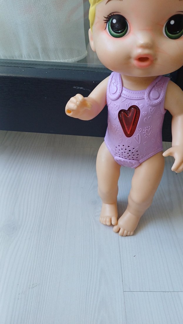 Sarı Saçlı Pembe Bebek Oyuncak sesli - Görsel 5