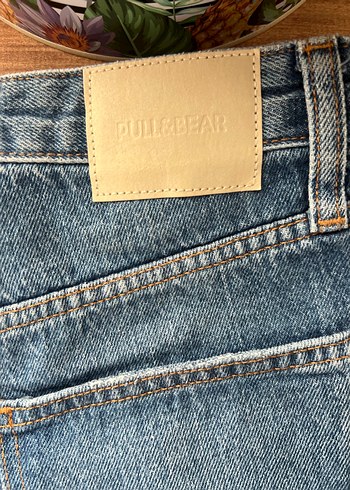 Pull and Bear Mavi Mini Kot Şort