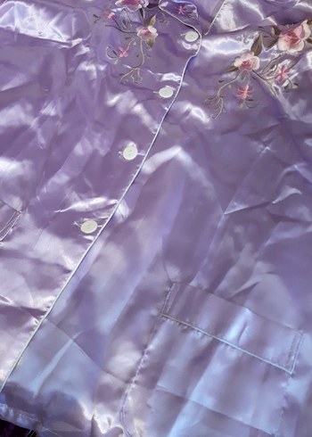 Nakışlı Mor Kadın Pijama Takımı - Görsel 4