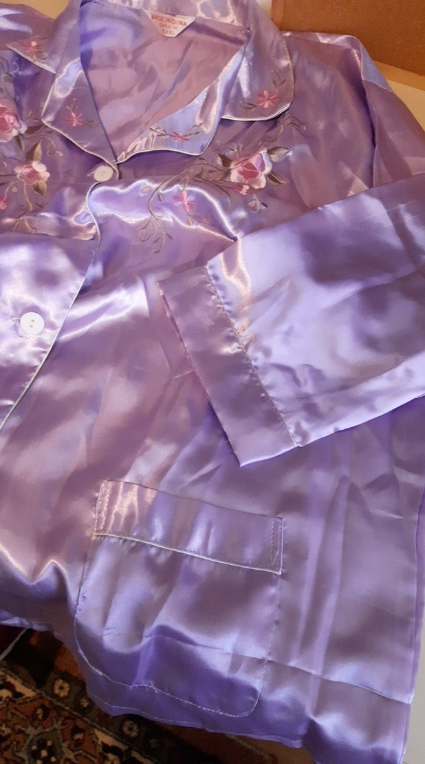 Nakışlı Mor Kadın Pijama Takımı - Görsel 5