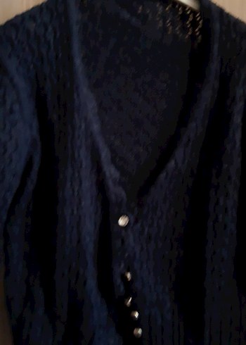 Siyah Örgü Kadın Hırka - Görsel 2