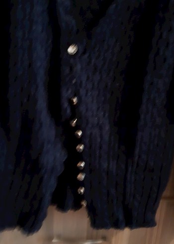 Siyah Örgü Kadın Hırka - Görsel 3