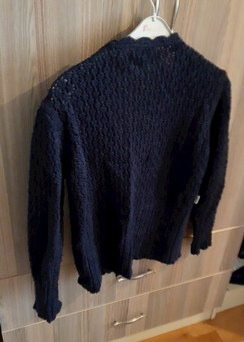 Siyah Örgü Kadın Hırka - Görsel 5