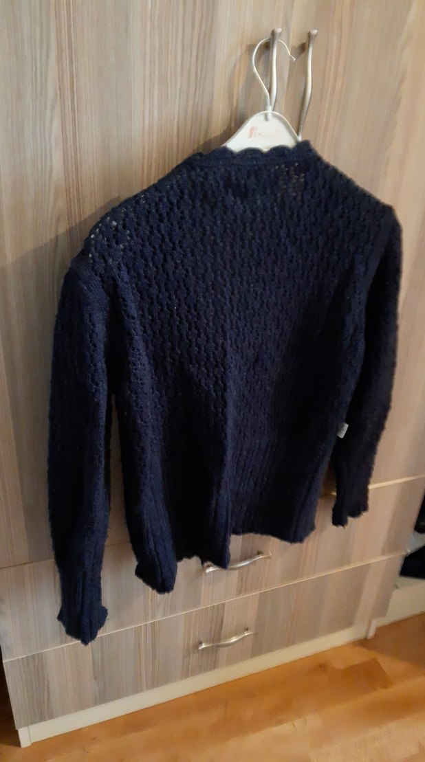 Siyah Örgü Kadın Hırka - Görsel 5