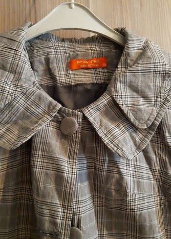 Düğmeli Midi Keten Kadın Trençkot - Görsel 5