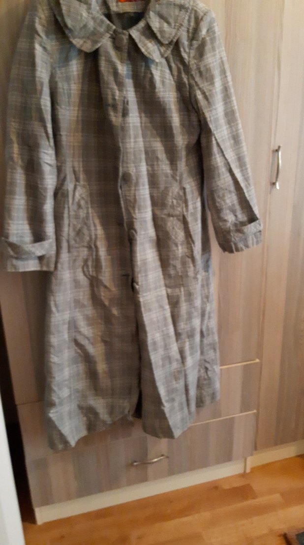 Düğmeli Midi Keten Kadın Trençkot - Görsel 3