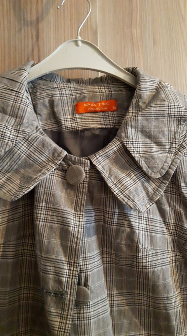 Düğmeli Midi Keten Kadın Trençkot - Görsel 5