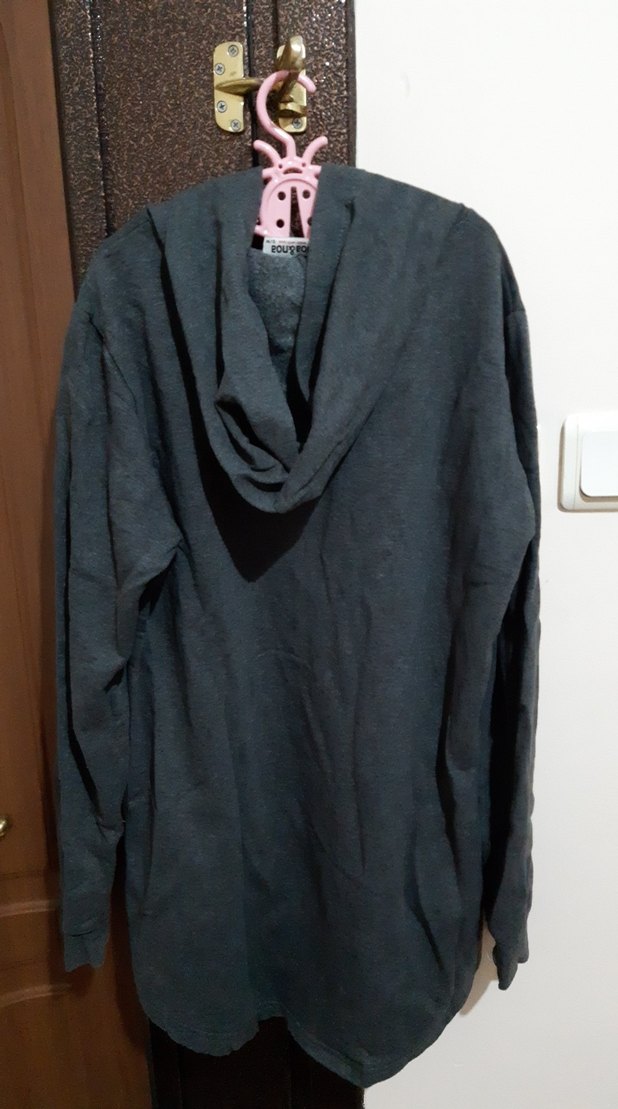 Gri Denim Kadın Sweatshirt Uzun Kollu - Görsel 4