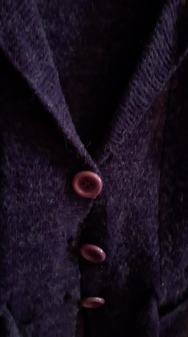 Düğmeli Mor Kadın Midi Kaban - Görsel 4