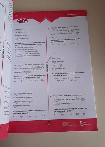 Asina Türkçe Yaprak Test Kitabı - Görsel 3