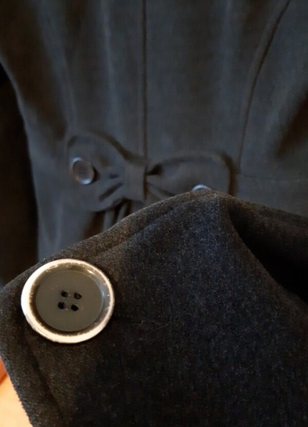 siyah mont kısa kaban - Görsel 5