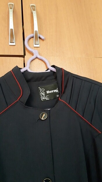 uzun tunik pardesu lacivert - Görsel 5