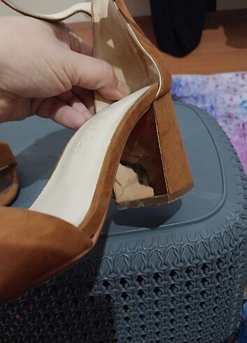 38 Beden camel Renk Bershka topuklu camlı rengi 