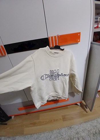 Champion Kadın Bej Sweatshirt - Görsel 3