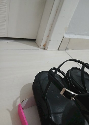 Siyah Kadın  Sandalet - Görsel 2