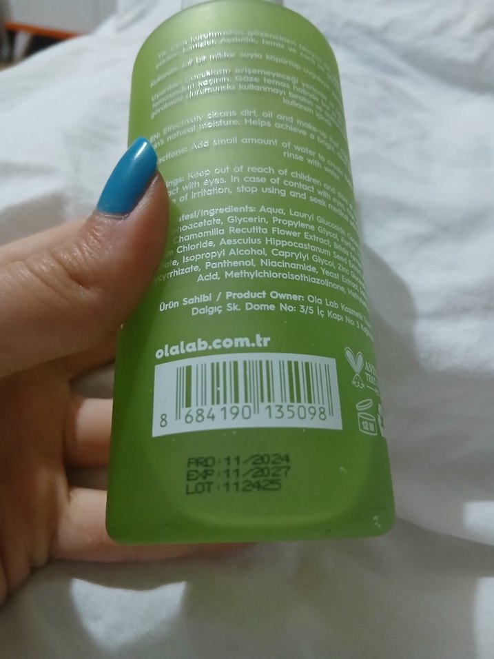 Ola Lab Yeşil Biyotik Yüz Temizleyici 200 ml - Görsel 4