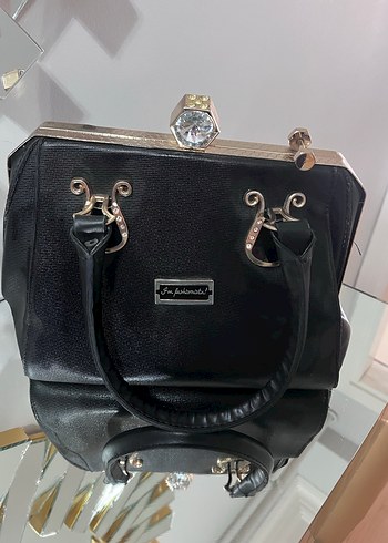 Klasik Siyah Deri Kadın Çanta - Görsel 5