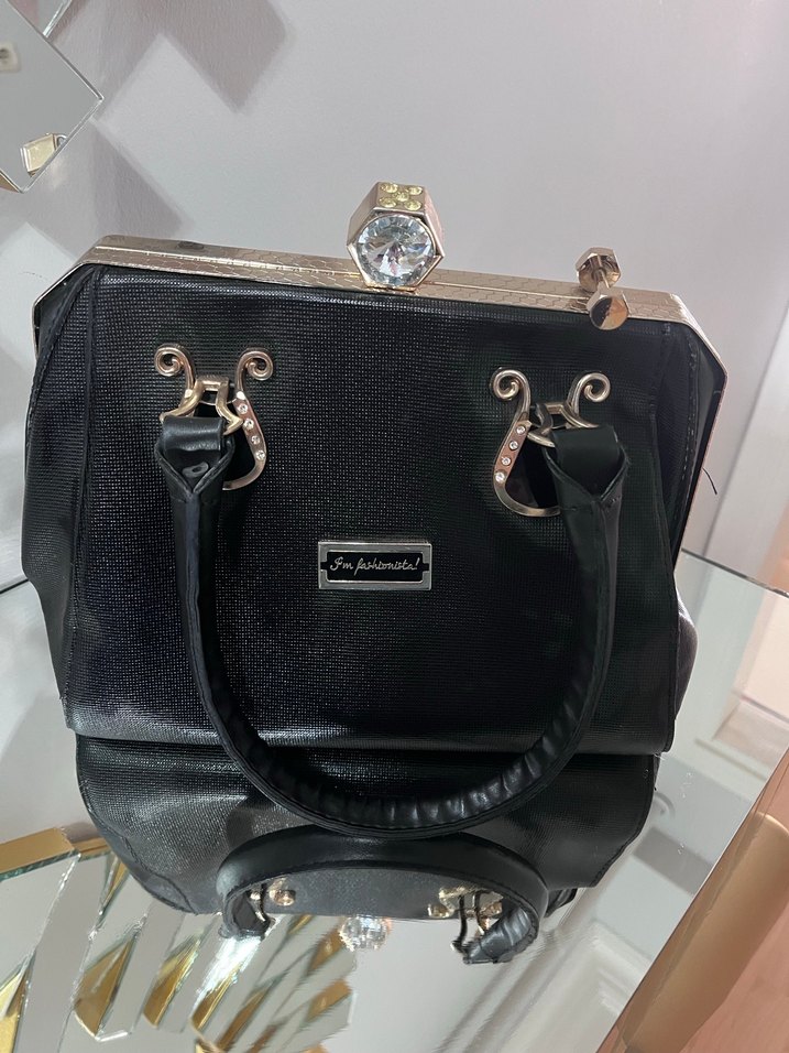 Klasik Siyah Deri Kadın Çanta - Görsel 5