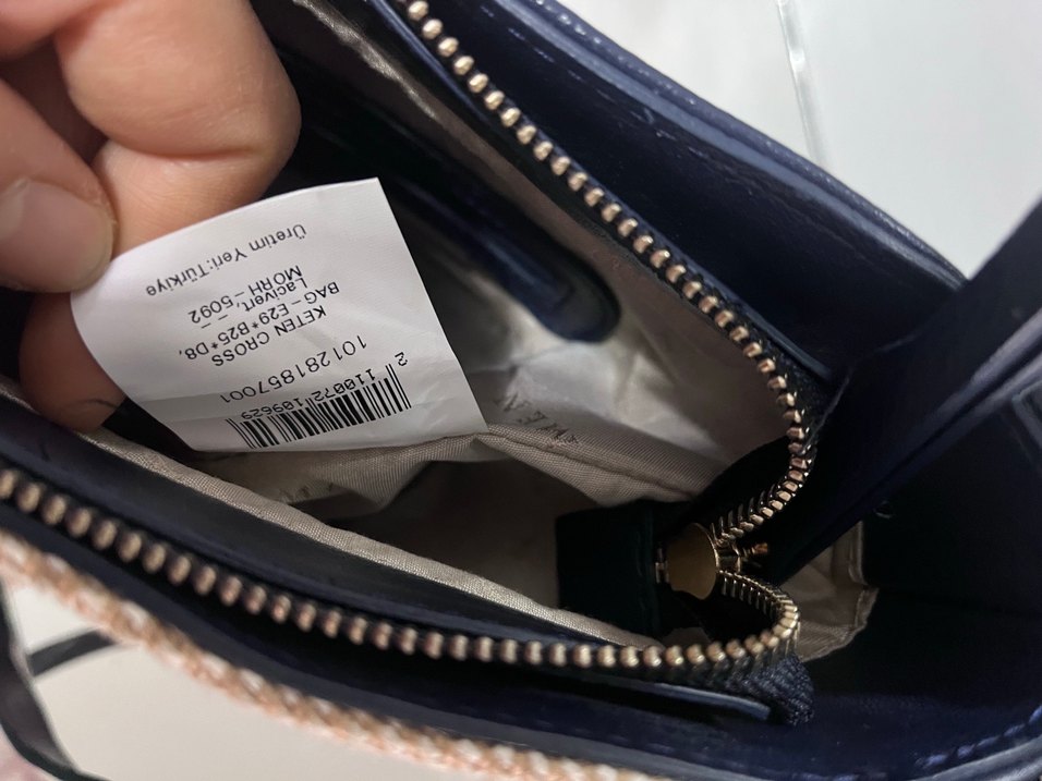 Beymen Lacivert Deri Fermuarlı Kadın Çanta - Görsel 3