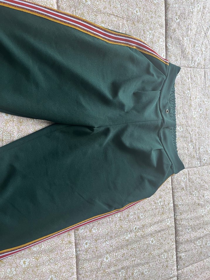 Koyu Yeşil Regular Fit Kadın Kumaş Pantolon - Görsel 3