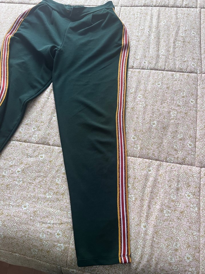 Koyu Yeşil Regular Fit Kadın Kumaş Pantolon - Görsel 2