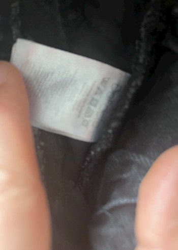 Siyah Kadın Bol Kesim Midi Kot Pantolon - Görsel 3