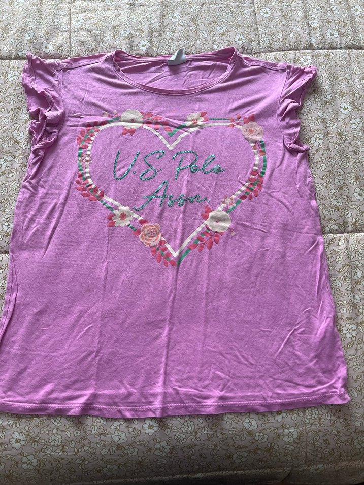 Pembe Bohem Kız Tişörtü Fırfırlı - Görsel 4