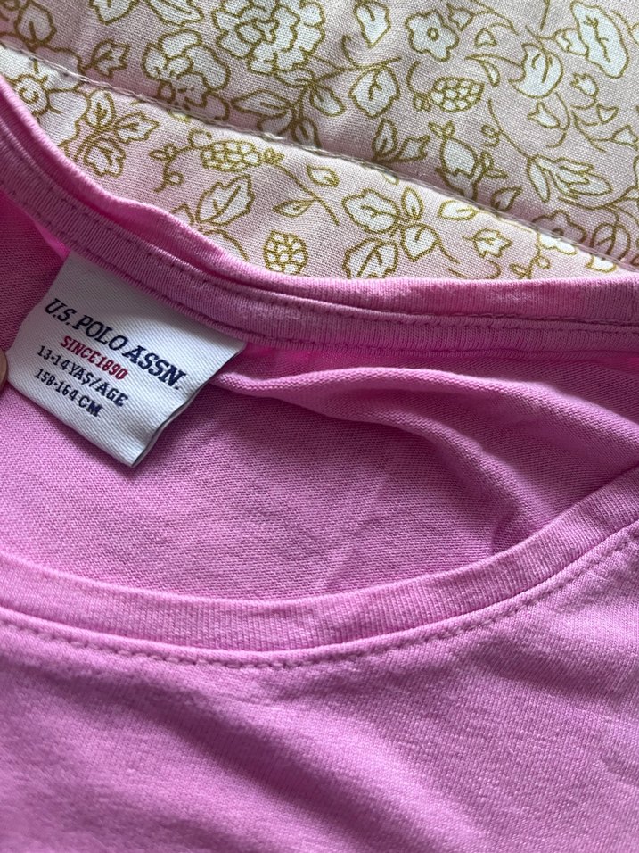 Pembe Bohem Kız Tişörtü Fırfırlı - Görsel 3